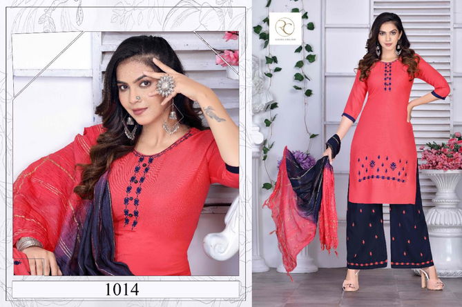 Rc Kesariya 1 Latest Fancy Ethnic Wear Rayon Ready Made Suit Collection